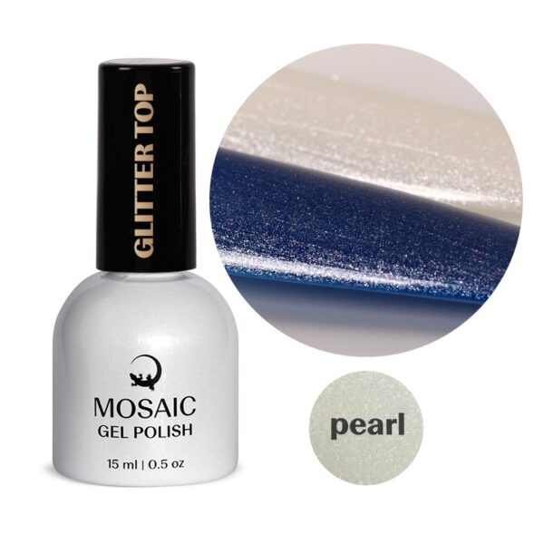 Mosaic Glitter Top Gel Spark pealisgeel (Pearl) 15 ml